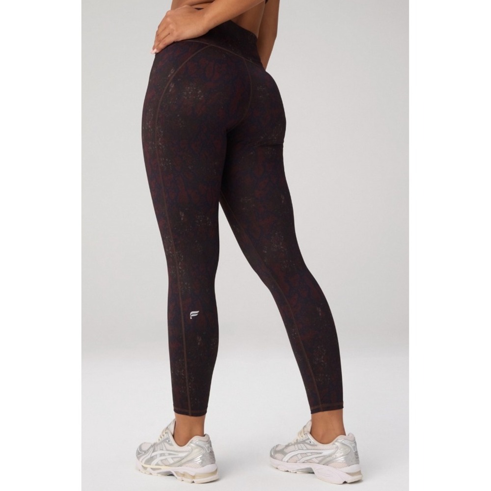 NWT Fabletics Define PowerHold Leggings XXL/1X Burgundy Snakeskin Highwaist 7/8